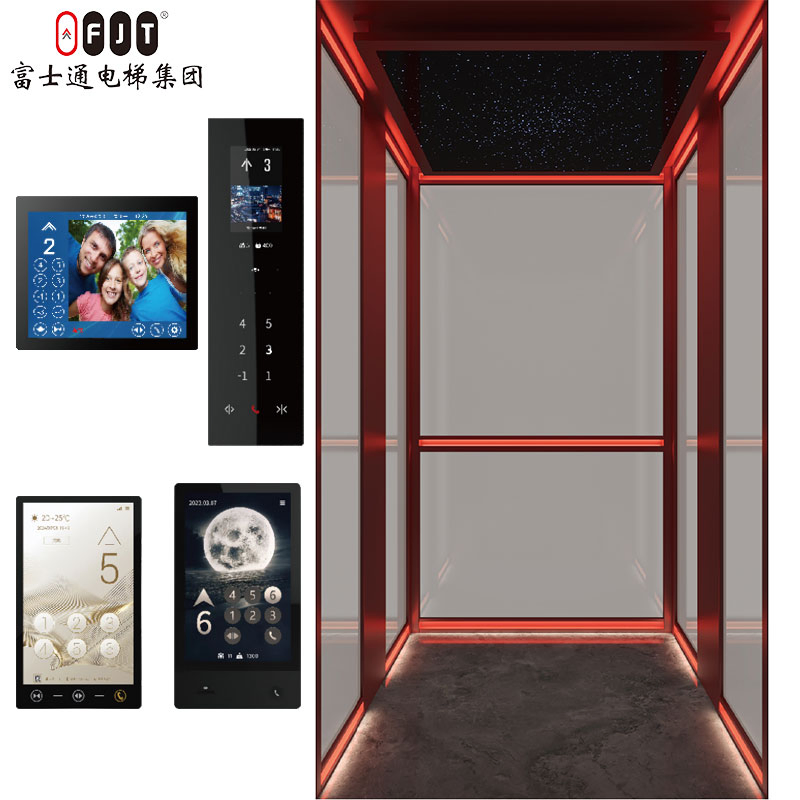 Fujithrough International Certified Home Elevator with Small Shaftless Machine Room Features Home Use