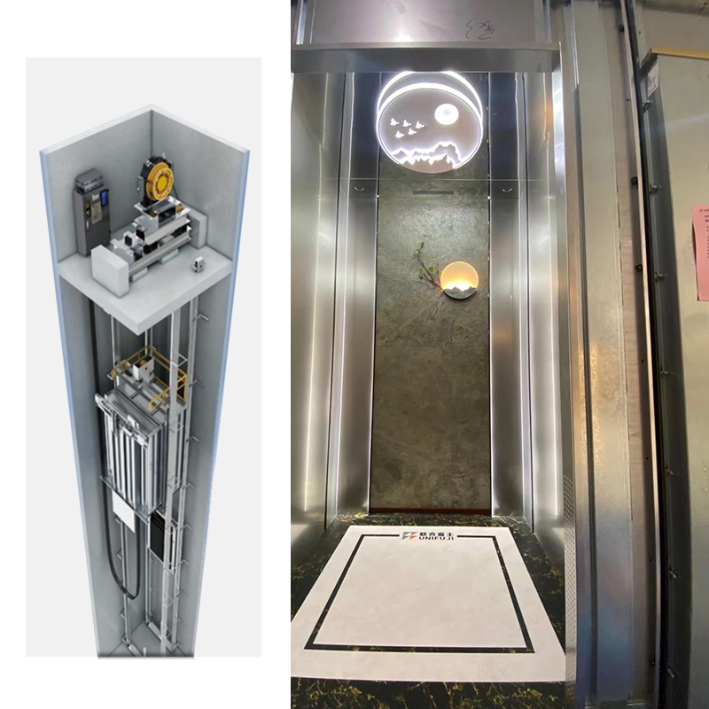 High Quality Home Elevators Mr Traction Machine Villa Passenger Residential Lift