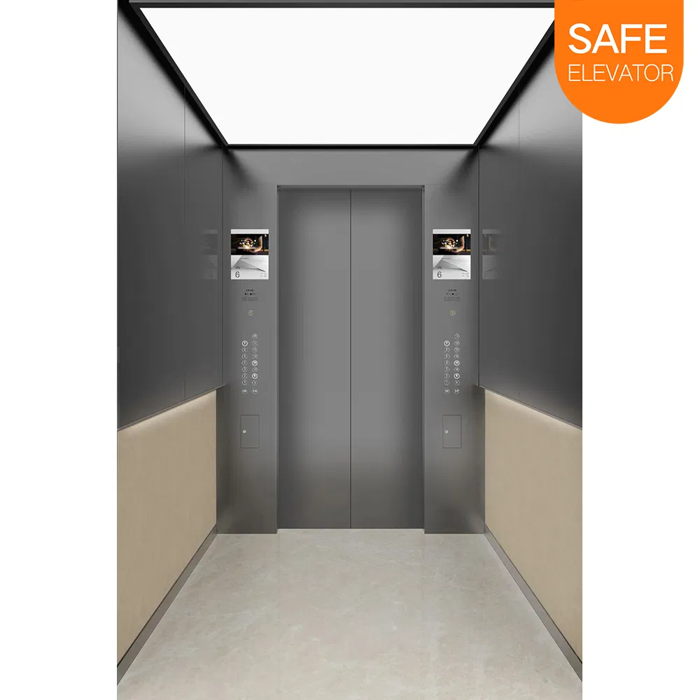 Gearless Machine Roomless 8 Passenger Elevator Residential Elevator