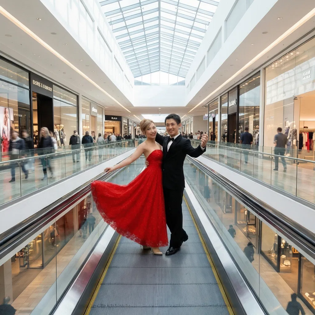 12° 1000mm Step Width Moving Walkway for Supermarket