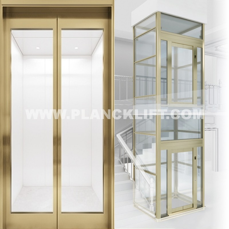 Traction Drive Home Lift: Energy-Saving Mrl Design, 400kg Capacity, 0.4m/S, for 2-4 Story Villa