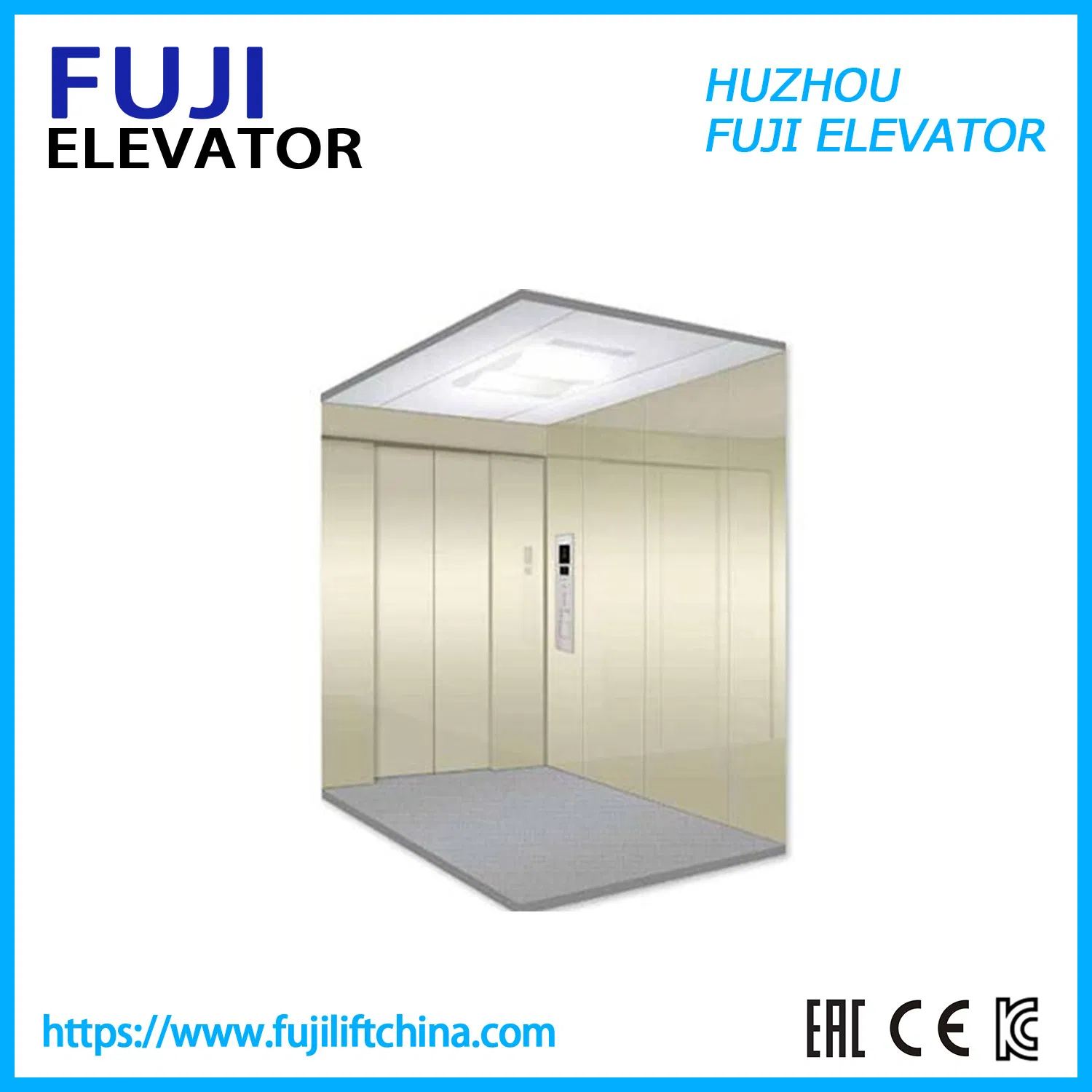 FUJI China Factory Warehouse Passenger Cargo Freight Elevator with Good Quanlity Vvvf Control