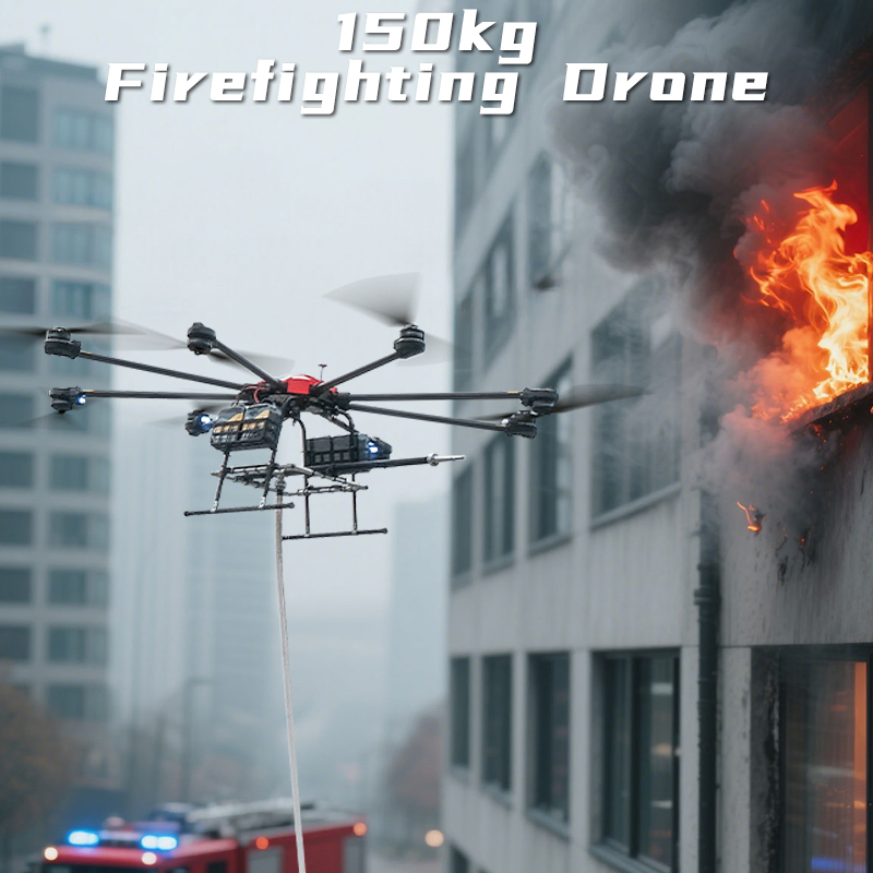 Firefighting Remote Control Uav Bomberos RC GPS Long Flight Drones PARA Apagar Incendios Industrial Inspection Fire Fighting Drone with IR Eo Gimbal Camera