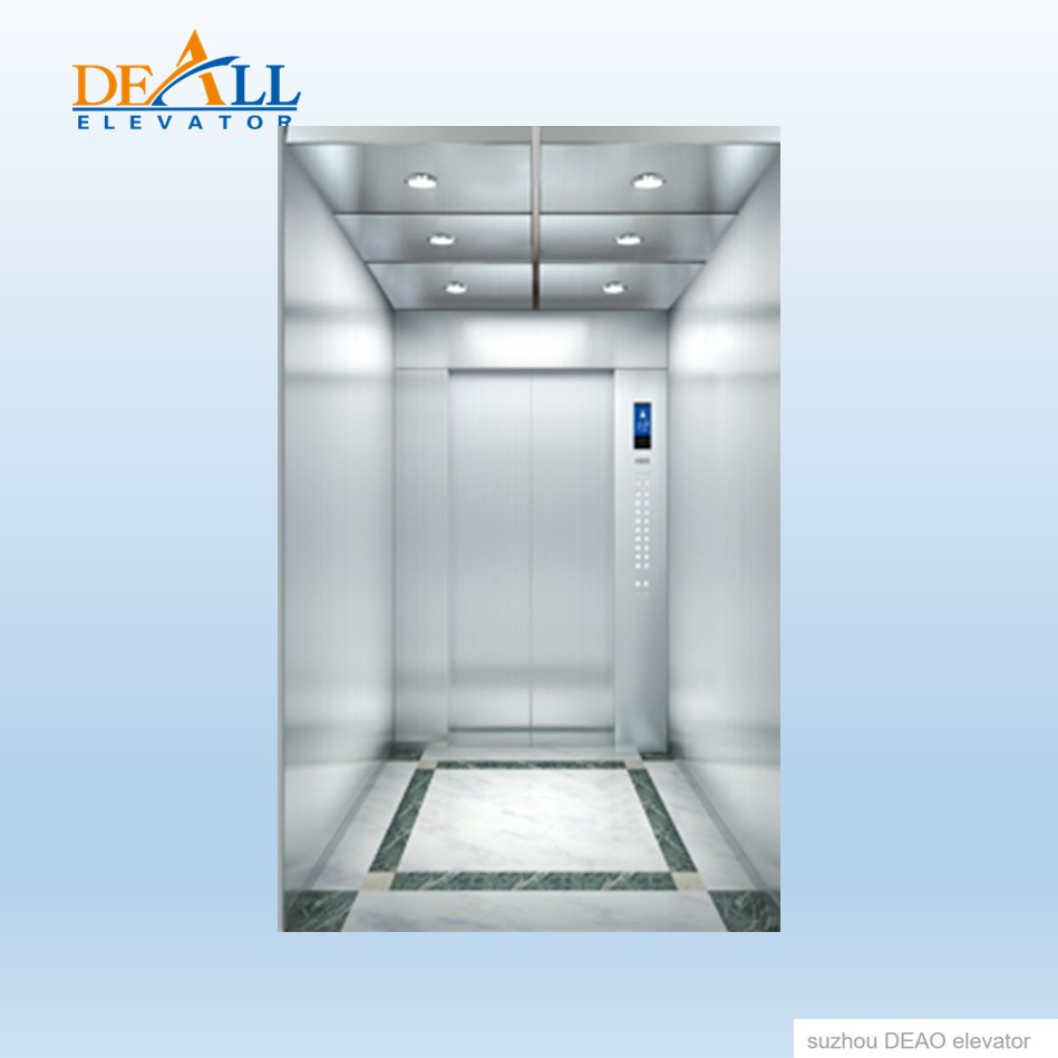 1.0-8.0m/S Automatical Opening Door Deao Solid Wooden Case Hospital Elevator