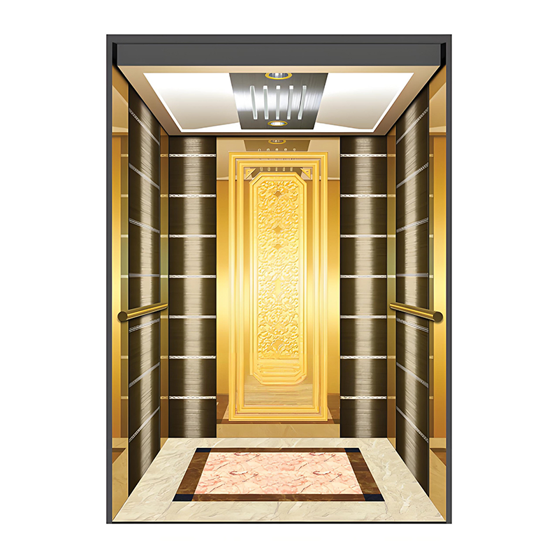 Machine Roomless Gearless Commercial Elevator Luxury Cabin for Passenger