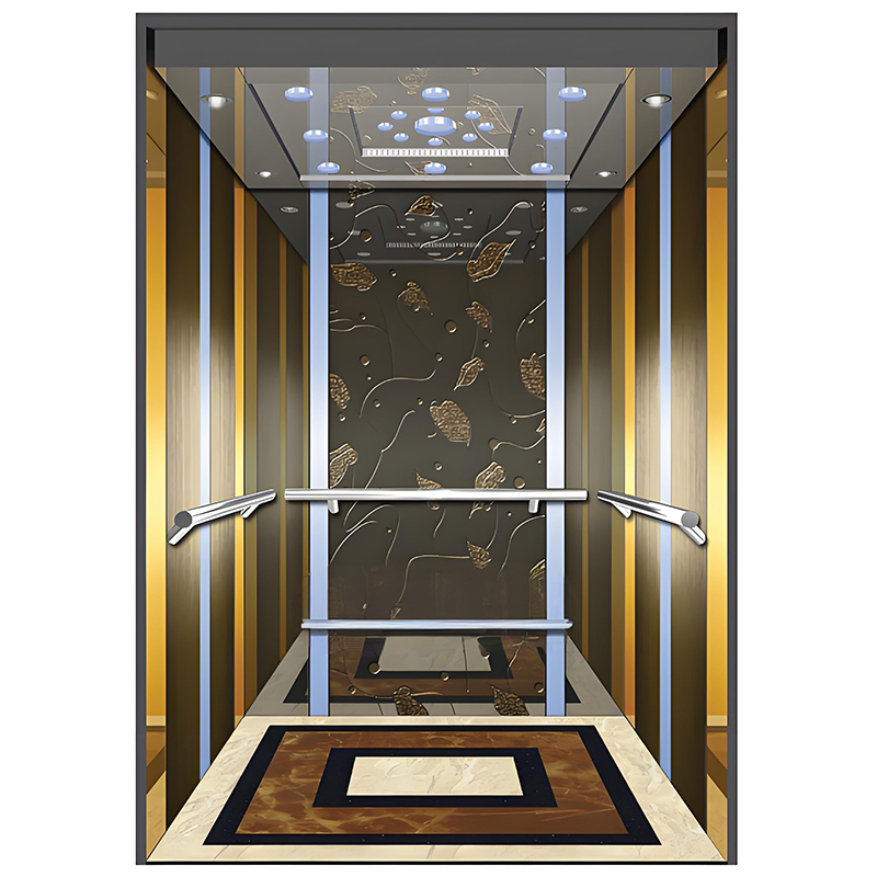 Machine Roomless Gearless Commercial Elevator Luxury Cabin for Passenger