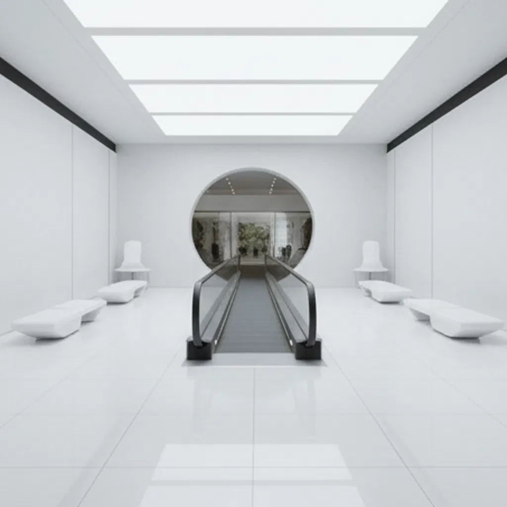 Fujithrough Office Building Moving Walkway