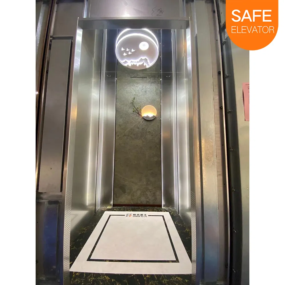 Passenger Lift Machine Roomless High Speed Vvvf Cheap Commercial Elevator