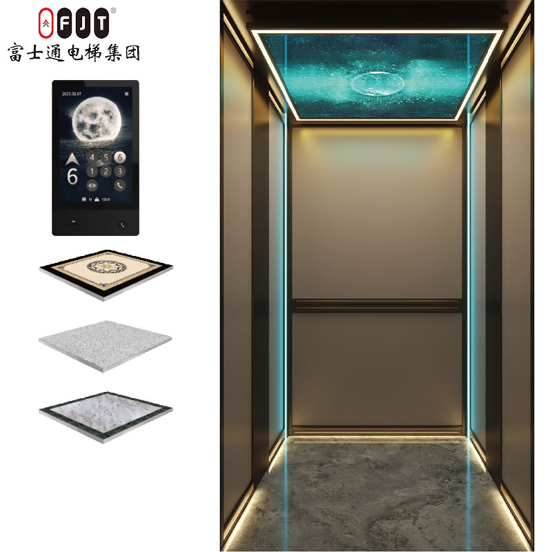 Fujithrough Energy-Saving Traction Type Lightweight Vvvf Villa Lift for Villa Resorts