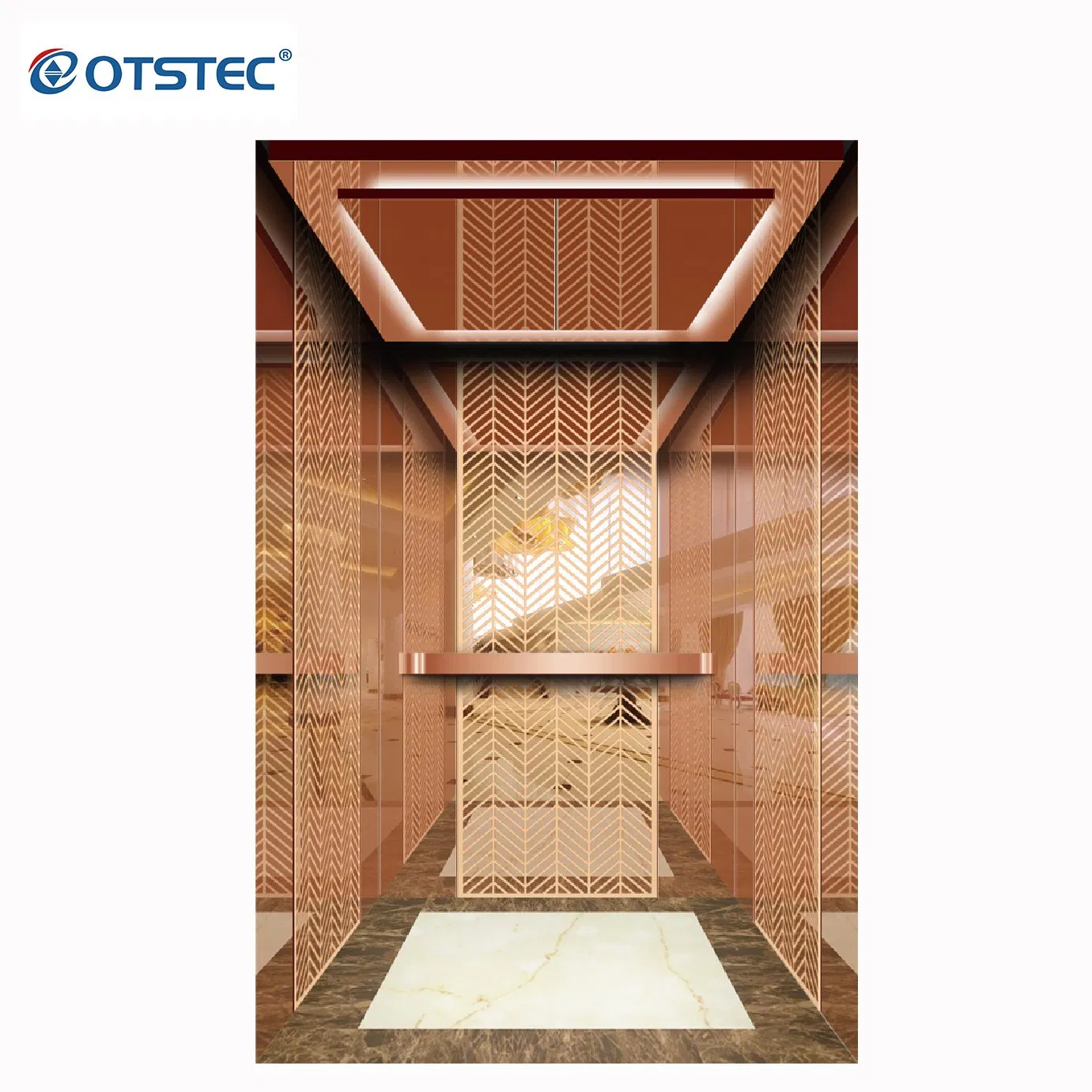 Otstec Villa Elevator Passenger Elevator Luxury Home Lift with Belt Traction
