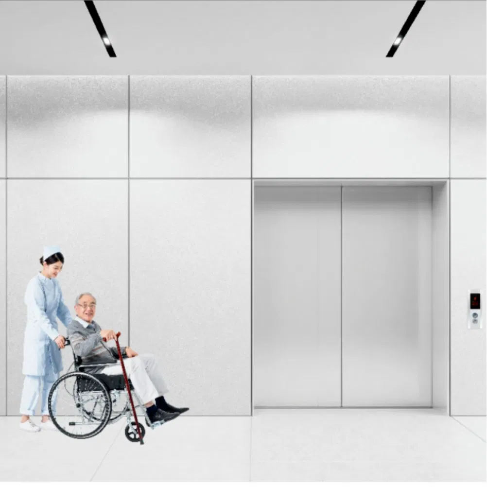 Hospital Stretcher Lift Vvvf Controller 1350kg 16 Passengers Medical Bed Elevator