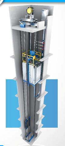 Vvvf Function Champagne Gold Mirror Passenger Elevator with Small Machine Room