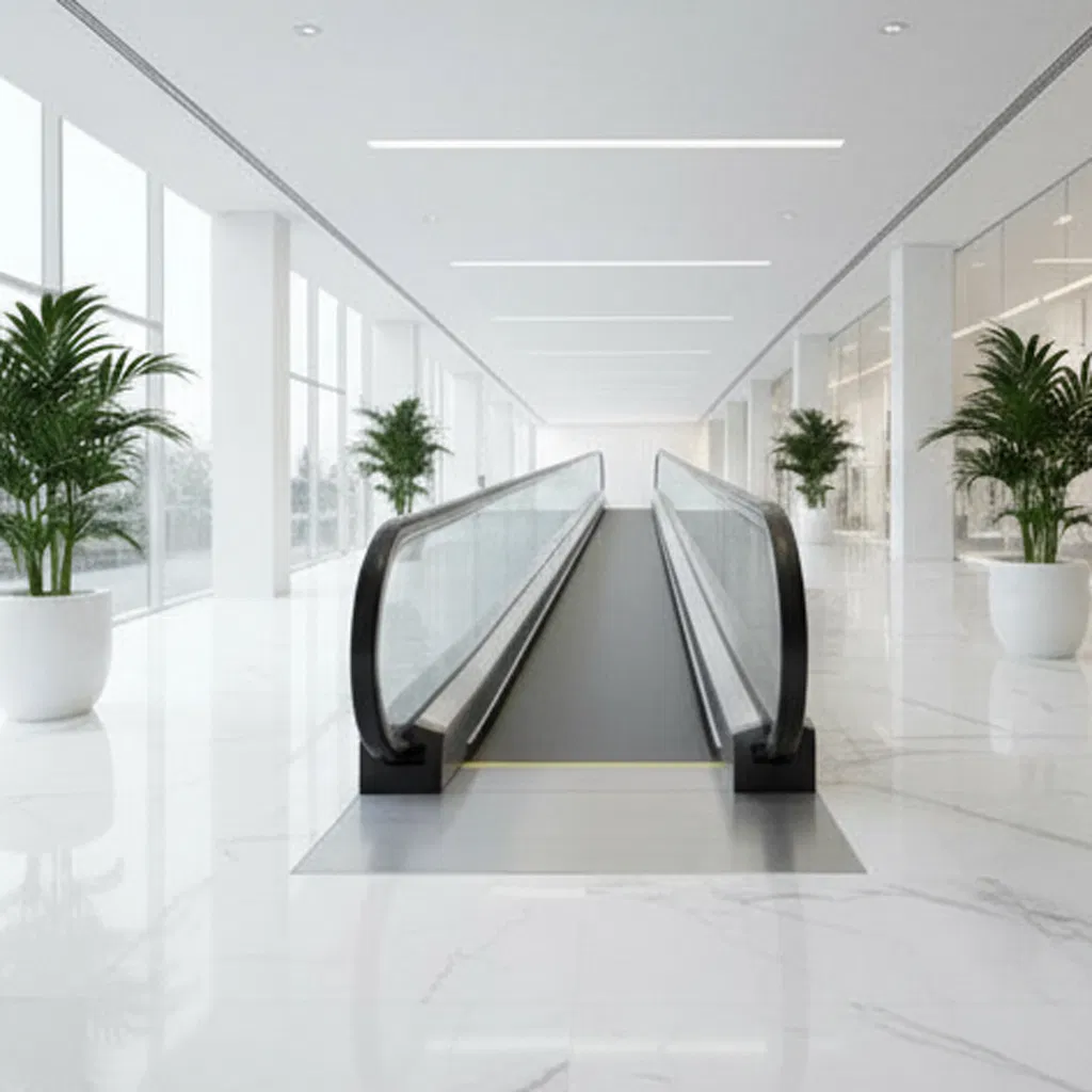 Customizable Step Road Linear Moving Walkway for Indoor Transportation