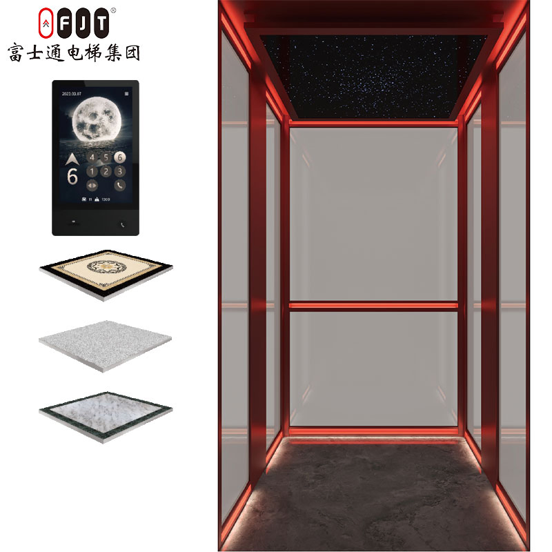 Fujithrough Energy-Saving Traction Type Lightweight Vvvf Villa Lift for Villa Resorts