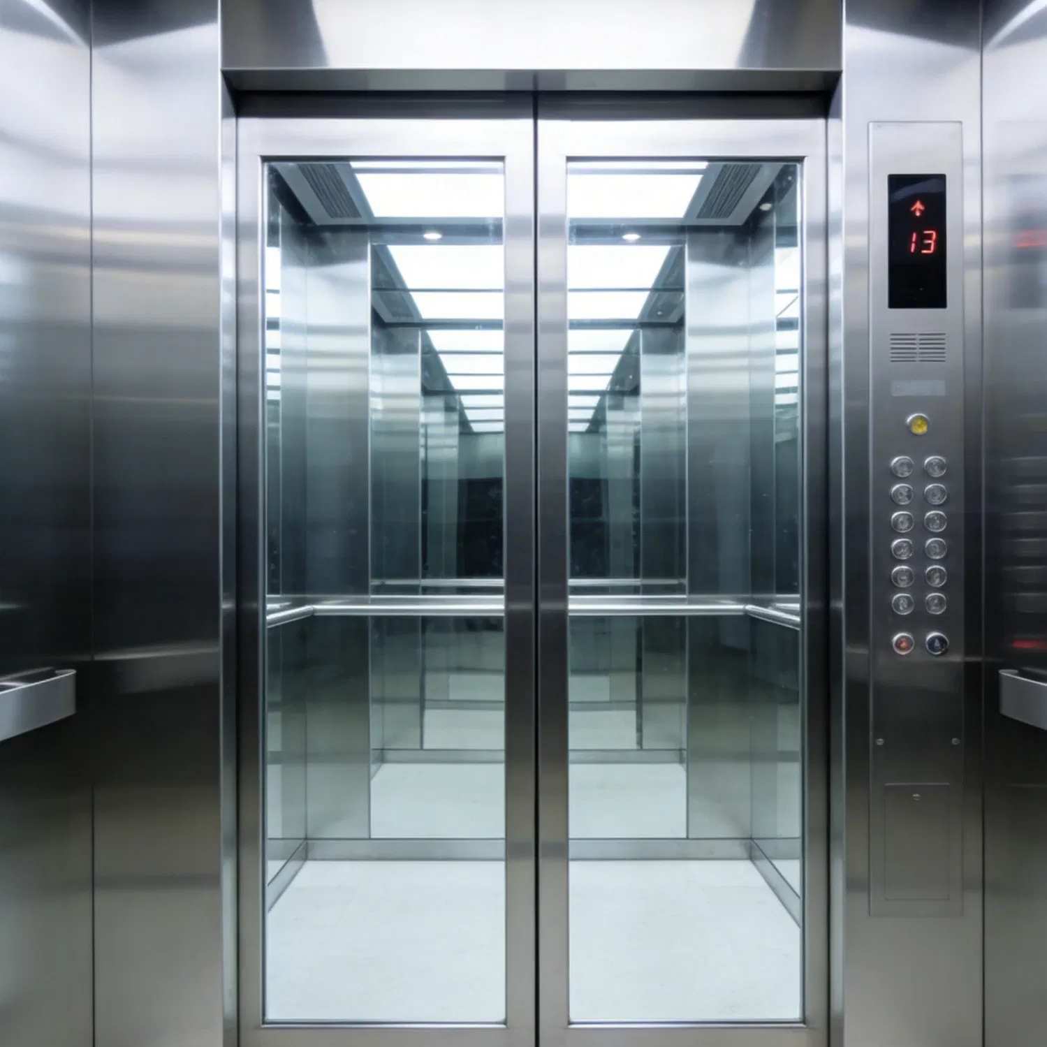 Hospital Clean Room Elevator with HEPA Filtration and Seamless Interior Surfaces