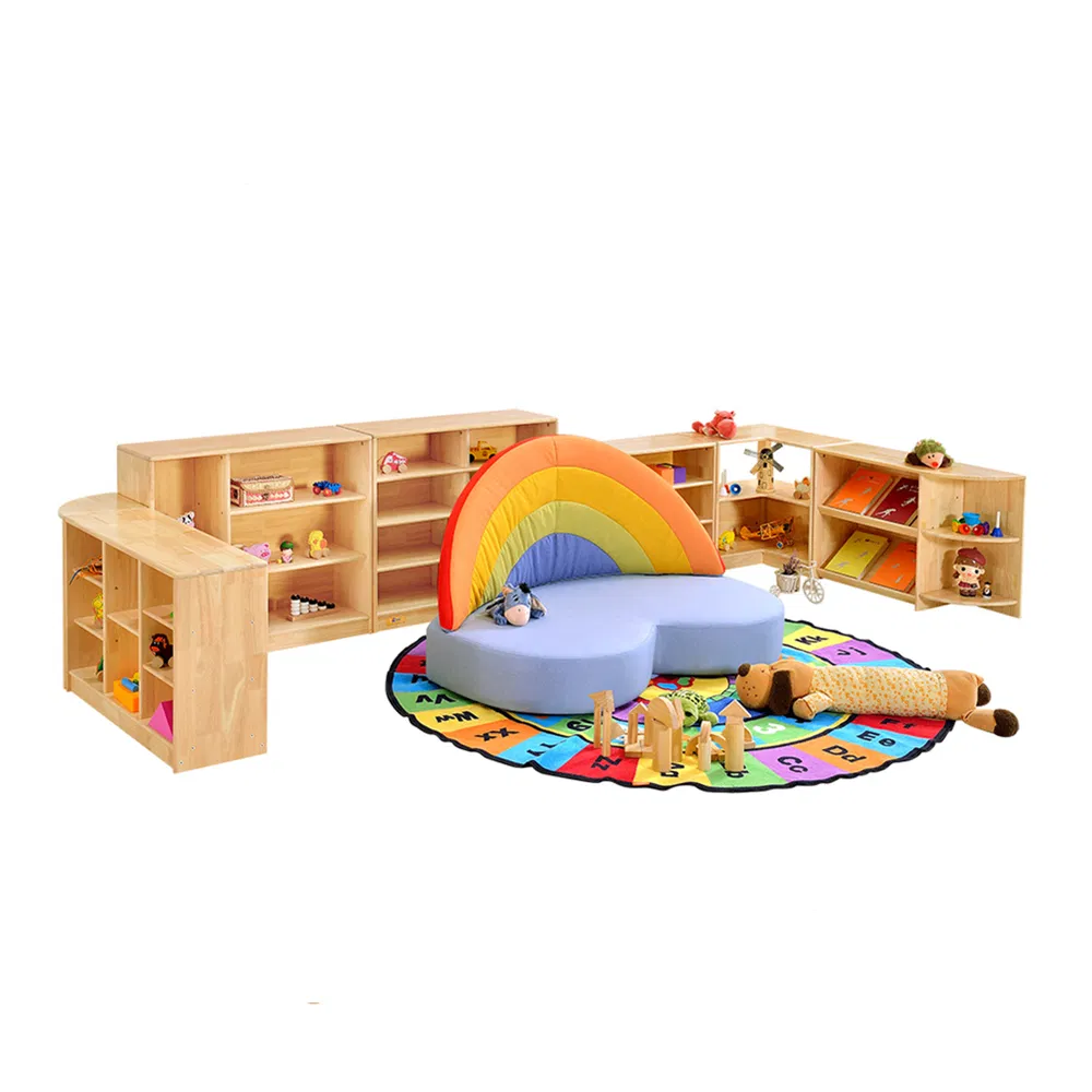 Kids Nursery Toy Storage Cabinet, Phot Sales Day Care Wooden Book Cabinet, Children School Classroom Furniture, Baby Storage Cabinet