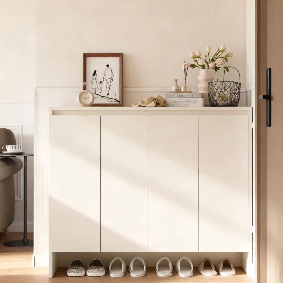 Solid Wood Multi-Layer Board Shoe Cabinet, Popular Style, Hallway Shoe Cabinet, Home Entryway