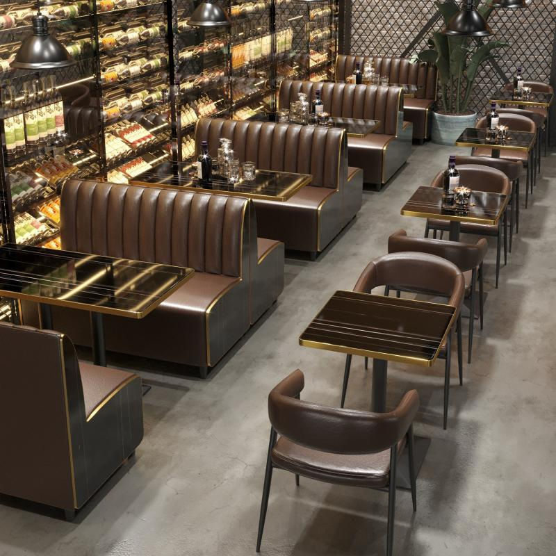 Cafeteria Booth Seating Sofa Cafe Table and Chair Dining Restaurant Furniture