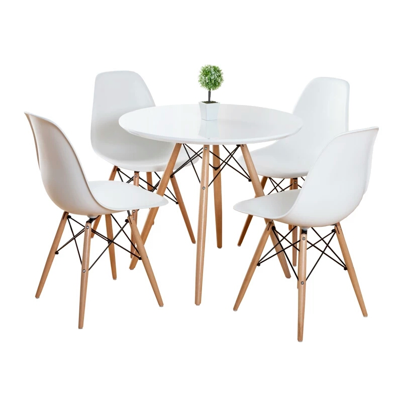Mesa Comedor Furniture Restaurant Modern Dining Set MDF White Solid Wood Dining Room Table