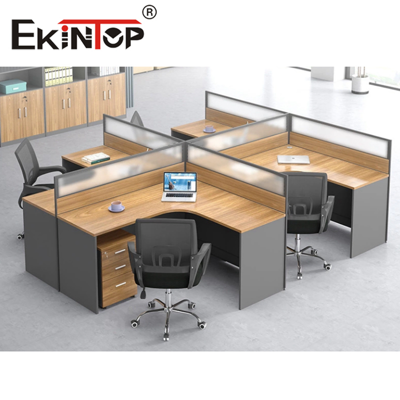 Ekintop Modern Modular Portable Corner Office Desk Table Space Cubicle Dividers Workstations Office Partition Furniture