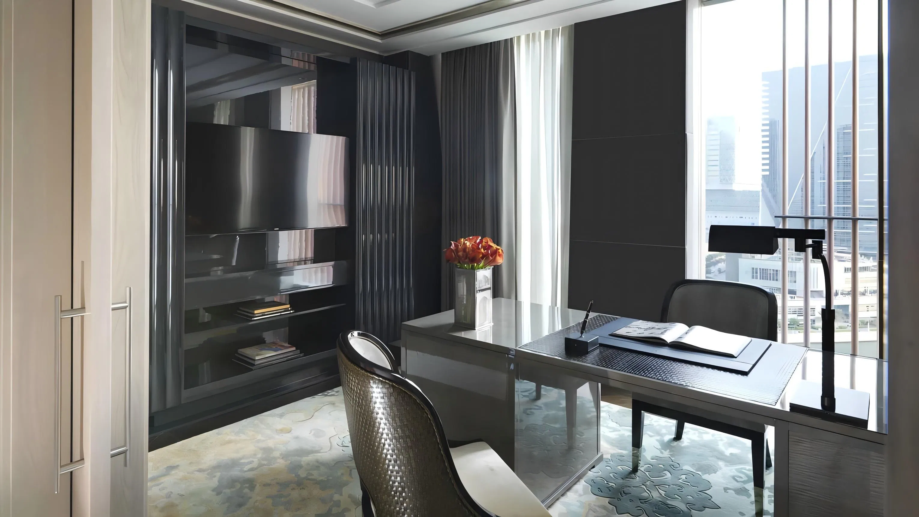 Hospitality Furniture Modern Hotel Suite Bedroom Living Room Wooden Hotel Writing Desk