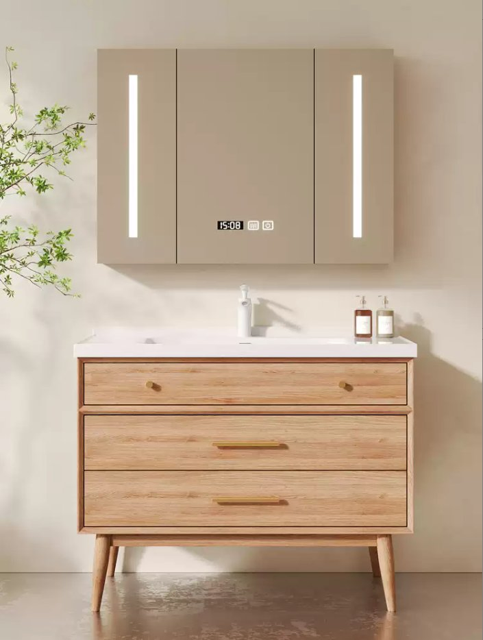 Wholesale Luxury Modern Wooden Wall Bathroom Ceramic Wash Bath Basin Sink Home Furniture