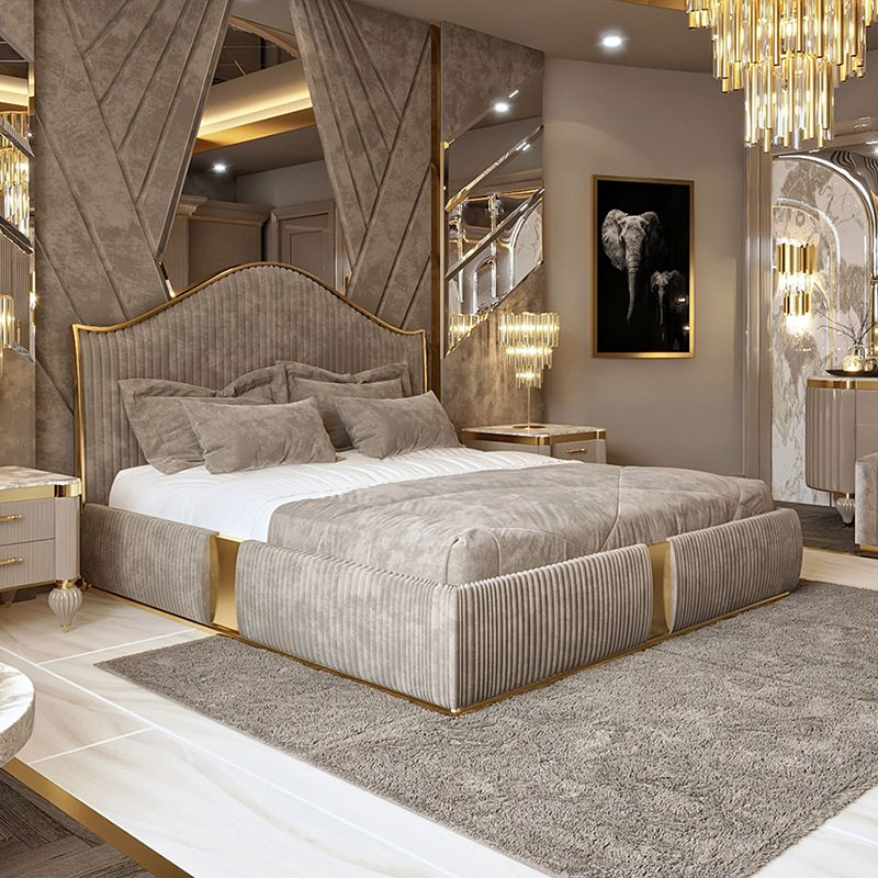 Bilido Casa One-Stop Shop Modern Hotel Bedroom Bed Set Furniture Durable Wooden Living Room Sofa Chinese Foshan Furniture Customized Hospitality Luxury
