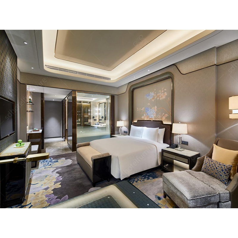 Luxury Hotel Interior Bedroom Furniture Chinese Factory Custom Made 5 Star Hotel Room Set Supplier