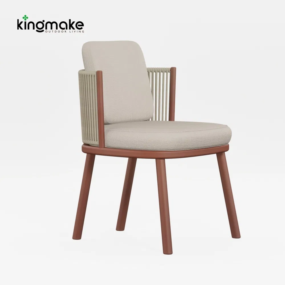 Modern Cafe Dining Chair Hand-Woven Rope Outdoor Garden Furniture for Patio Restaurant Used