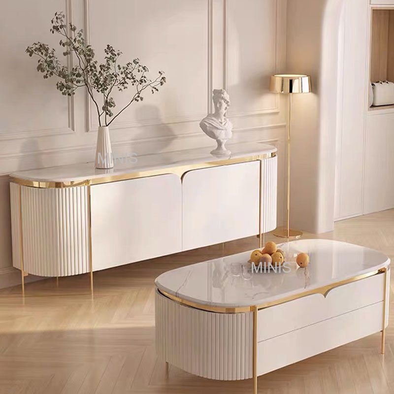 Bedroom/Living Room Buffet Entryway Hallway Side Storage Table White Sideboard