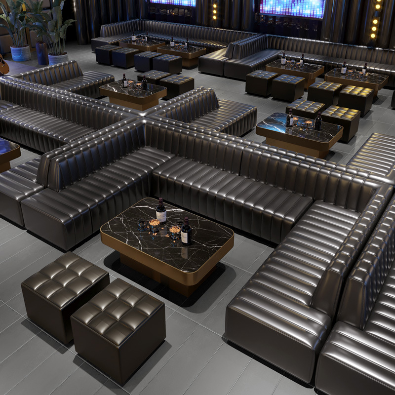 OEM Bar KTV Sofa Nightclub Business Club Music Hall Party Room Private Room Clear Bar U-shaped L-shaped Deck Tea Table
