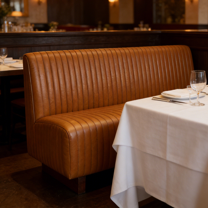 Retro Commercial Restaurant Furniture Booth Seating with Table and Chair Set for Cafe Bistro Restaurant