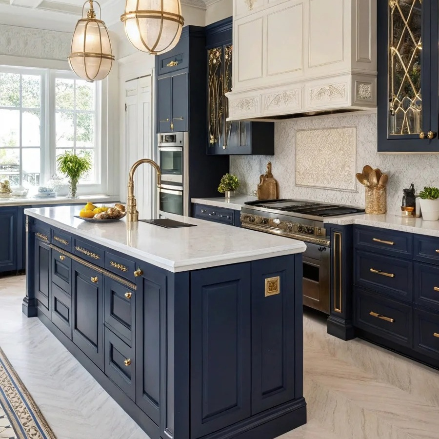 Foshan Modern Wooden Kitchen Cabinets Vacuum Chinese Furniture