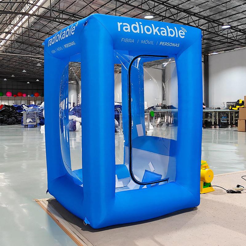 Inflatable Cash Cube Booth Money Grab Machine Inflatable Money Grabber Machine With Blower For Entertainment Playing