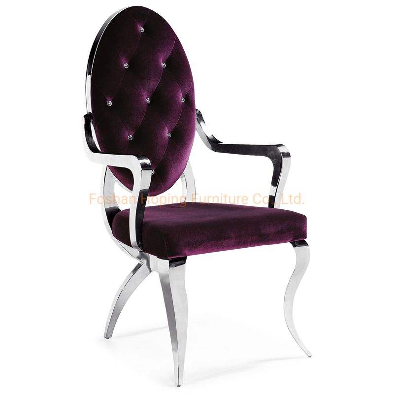 Restaurant Furniture Hotel Set Armrest Chair Wholesale Living Room Leather Gold Dining Chairs