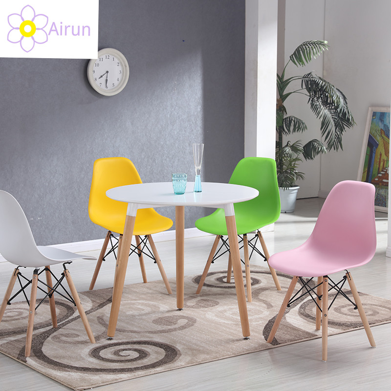 Modern Nordic Design Dining Room Furniture Wood Dining Table Set for Home Apartment Restaurant