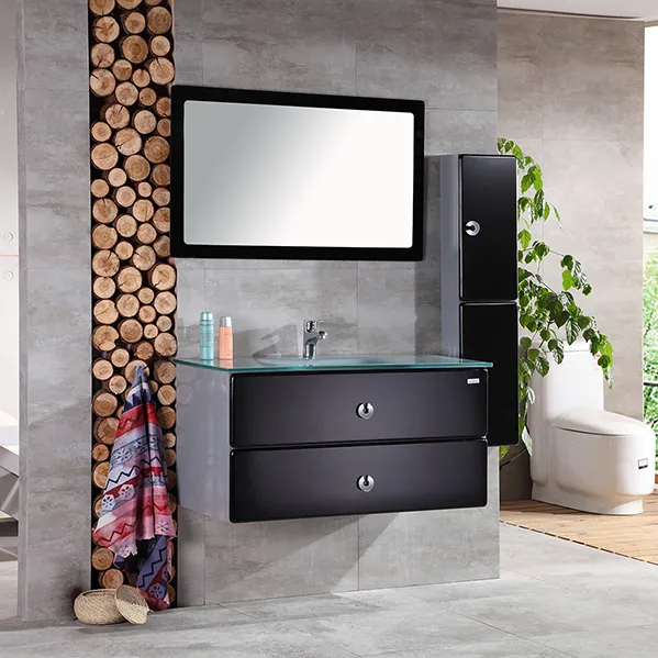 Black Wall Hanging Bathroom Cabinet Modern Similar Design 5