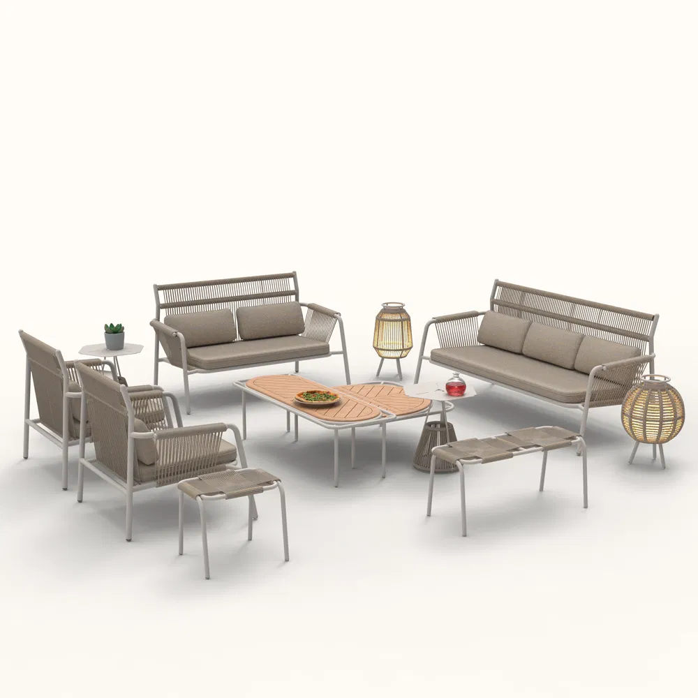 Aluminum Luxury Outdoor Furniture for Patio Garden Lounge Sectional Couch