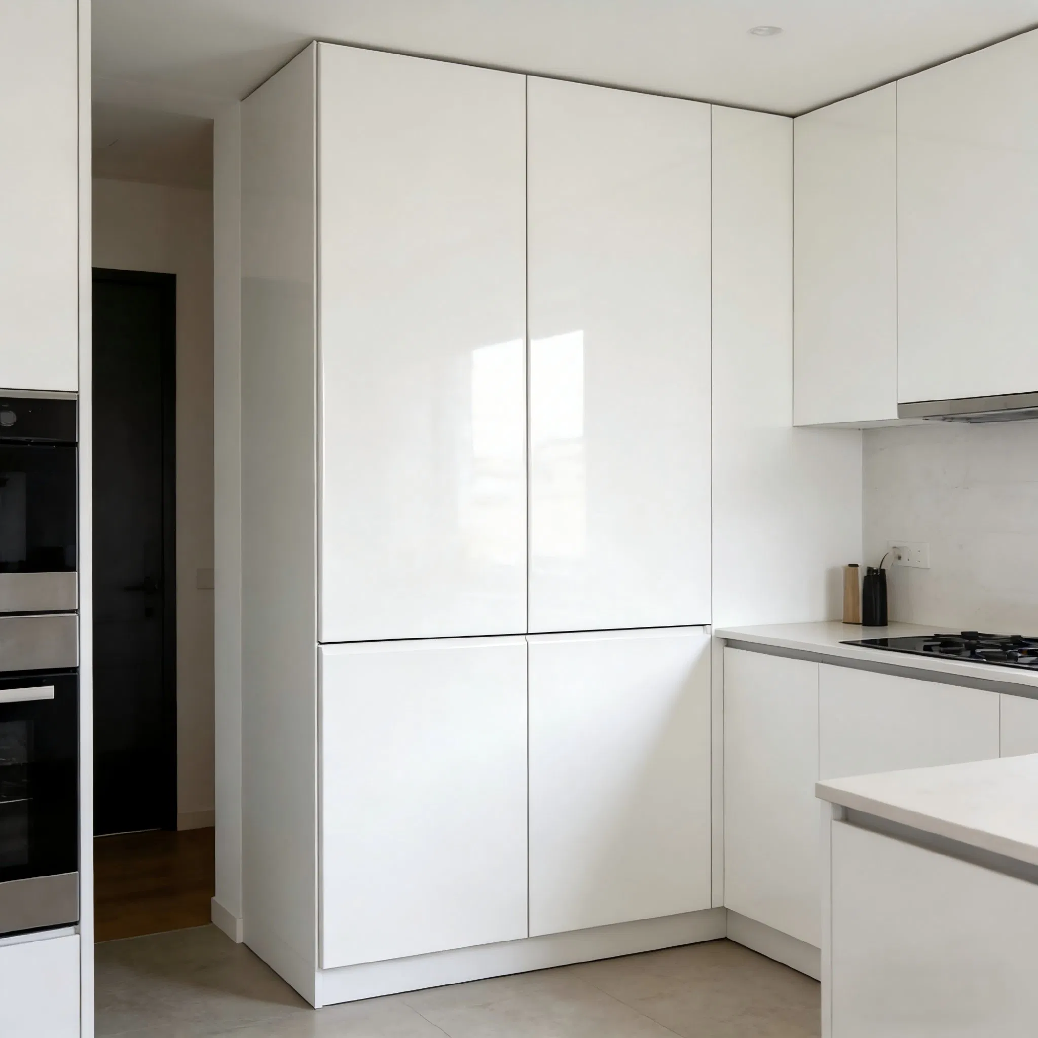 Cut-to-Size Frameless Wooden Furniture Door with Laser Egde Banding for Kitchen Wardrobe