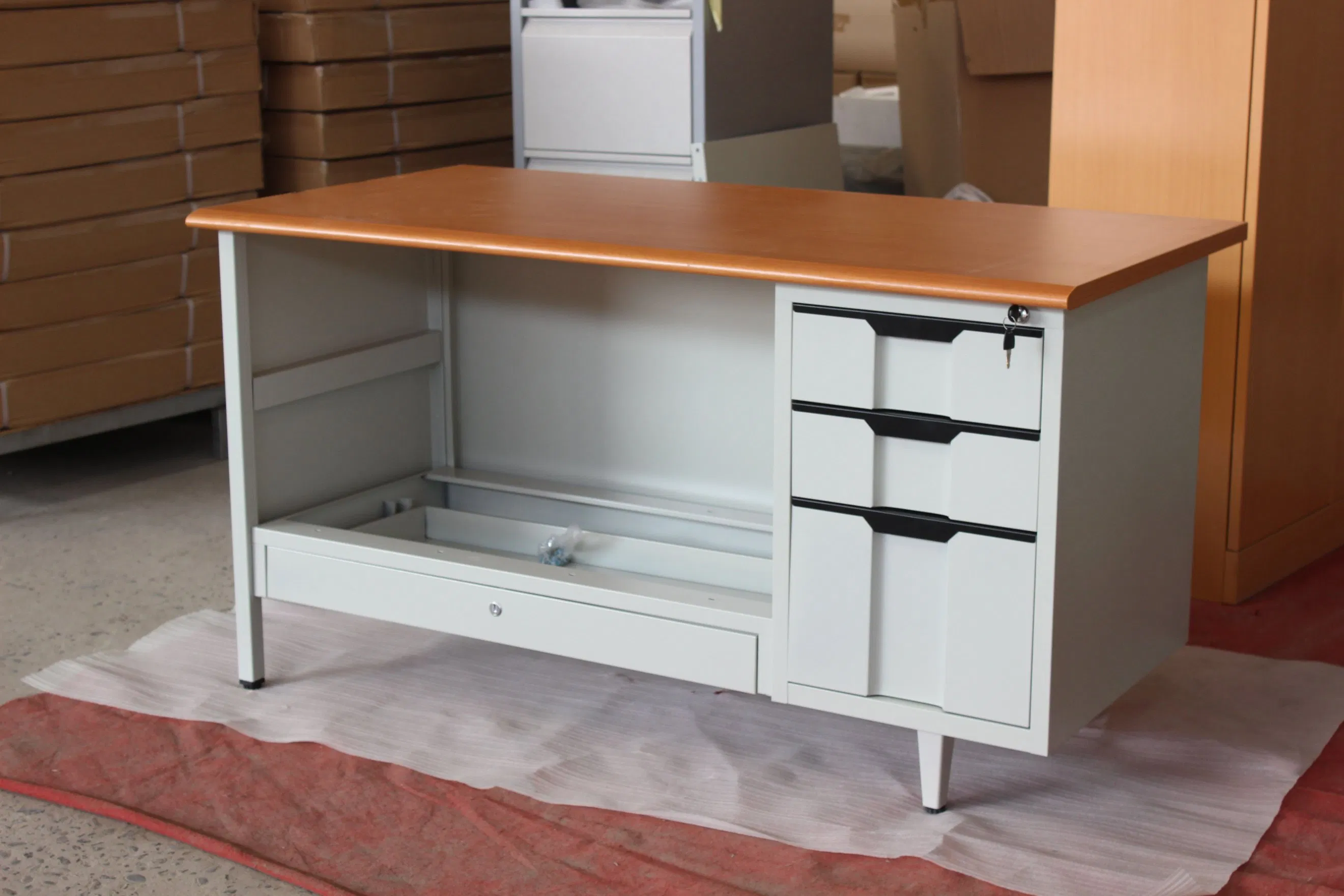 Drawers Modern Lock Office Furniture with Computer Desk Study Table