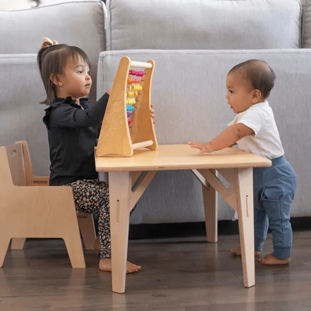 Wood Stool Assembly