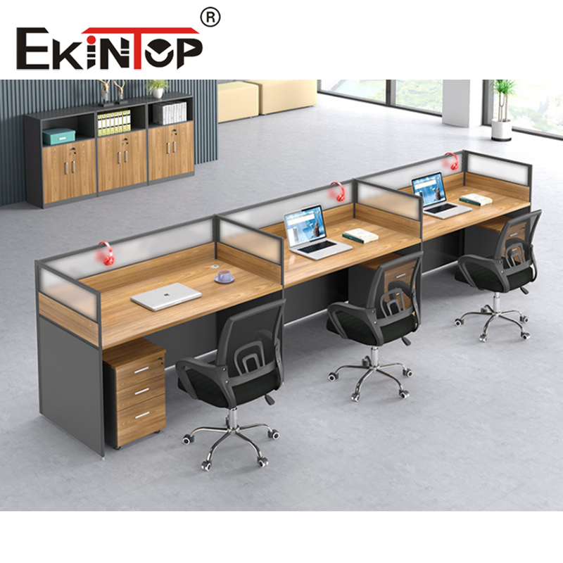 Ekintop Modern Modular Portable Corner Office Desk Table Space Cubicle Dividers Workstations Office Partition Furniture