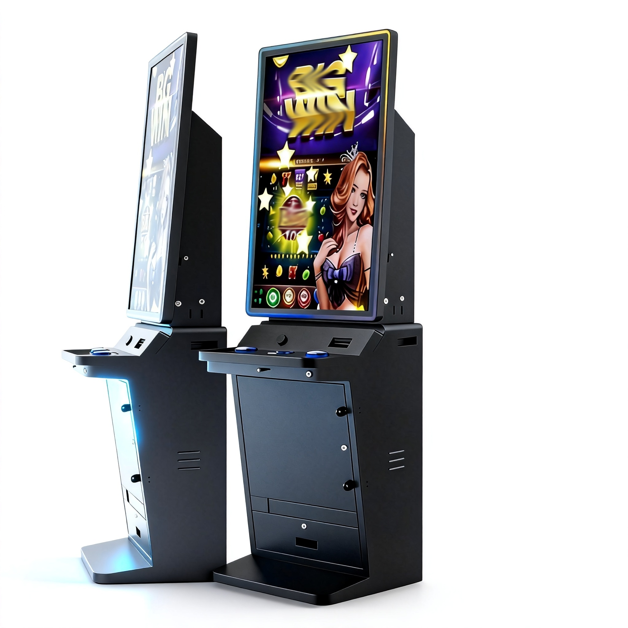 Gaming Cabinet 23.8 Inch Flat Screen Space Saving Design Metal English for North Carolina Market Bar Entertainment Room