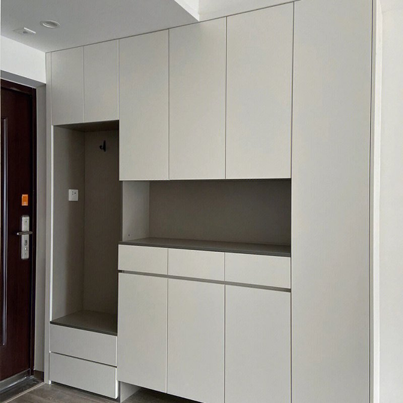 Modern 3 Drawer Wall Hanging Storage Organizer Shoes Shelf Cabinets Natural Oak Entryway Furniture Hallway Shoes Cupboard Cabinet with Stool Bench