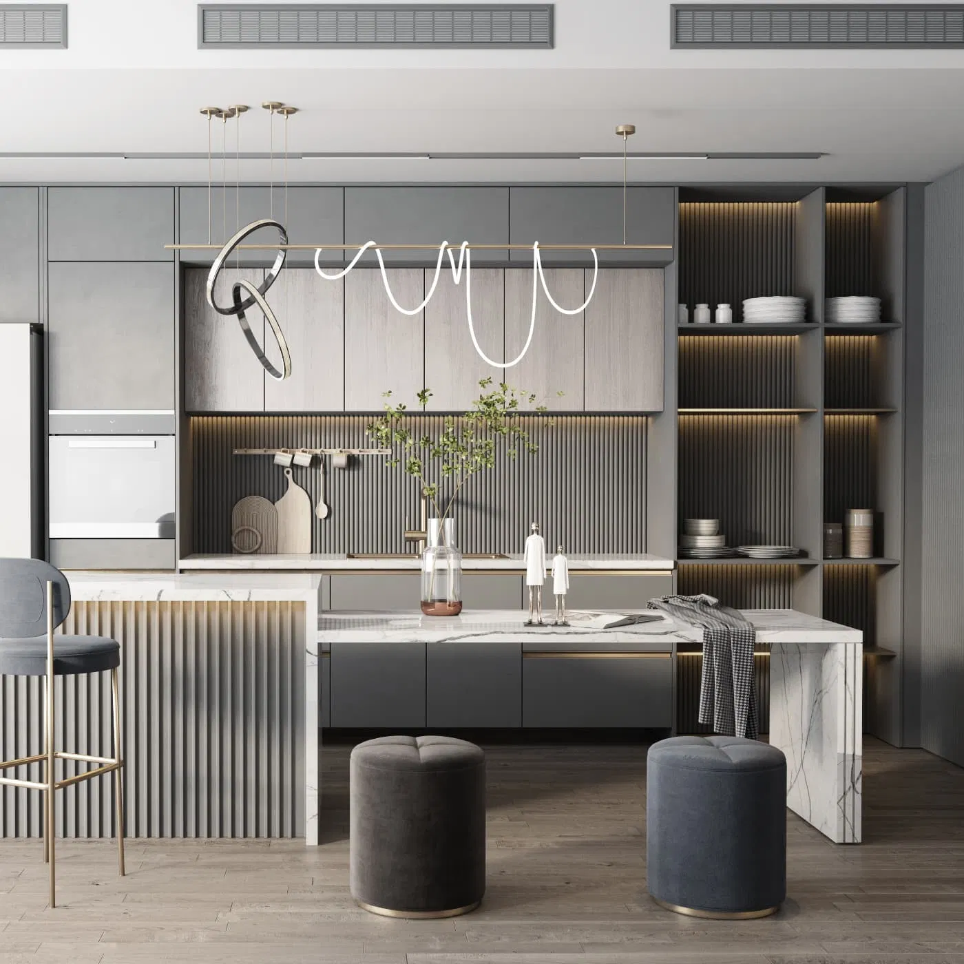 Whole House Kitchen Furniture Cabinet Custom Designs Style Solid Wood Modular Cabinet Set Granite Stone Bathroom Cabinet Set Aluminium Outdoor Kitchen