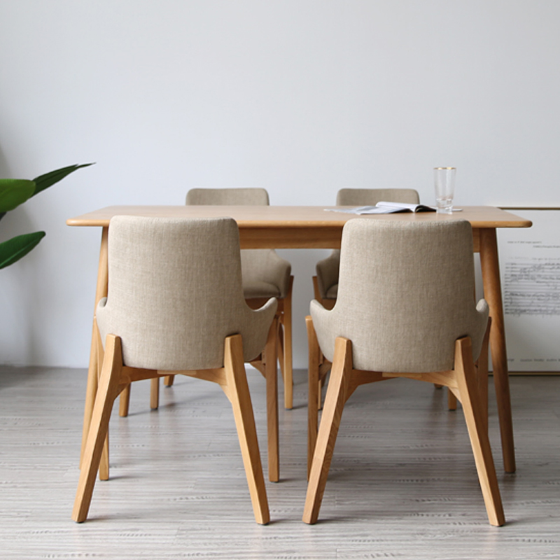 Customized Wooden Restaurant Furniture Modern Solid Wood Dining Chairs Dining Room Furniture