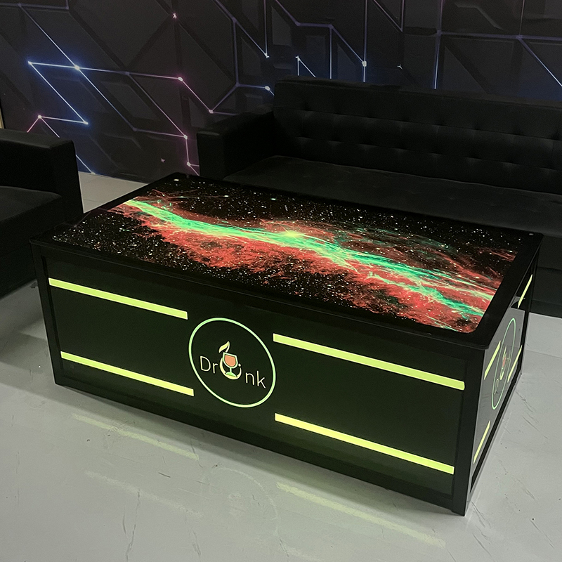Custom KTV Discotheque Custom Furniture Modern Commercial Furniture Disco End Beer Table and Sofa Booth Metal Stainless Steel