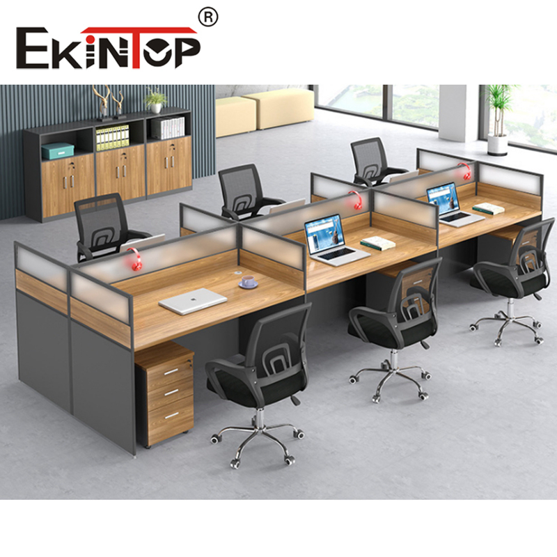 Ekintop Modern Modular Portable Corner Office Desk Table Space Cubicle Dividers Workstations Office Partition Furniture