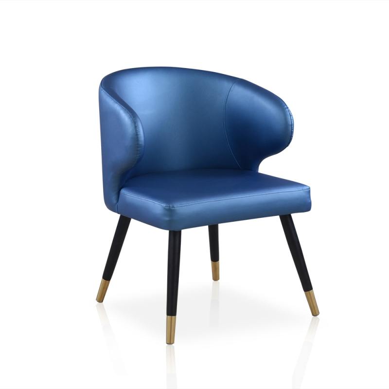 Light Luxury Instagrammable Foshan Blue Leather Seat Booth Sofa Set Restaurant Table Chair Furniture for Cafe Coffee Shop Bistro Hotel