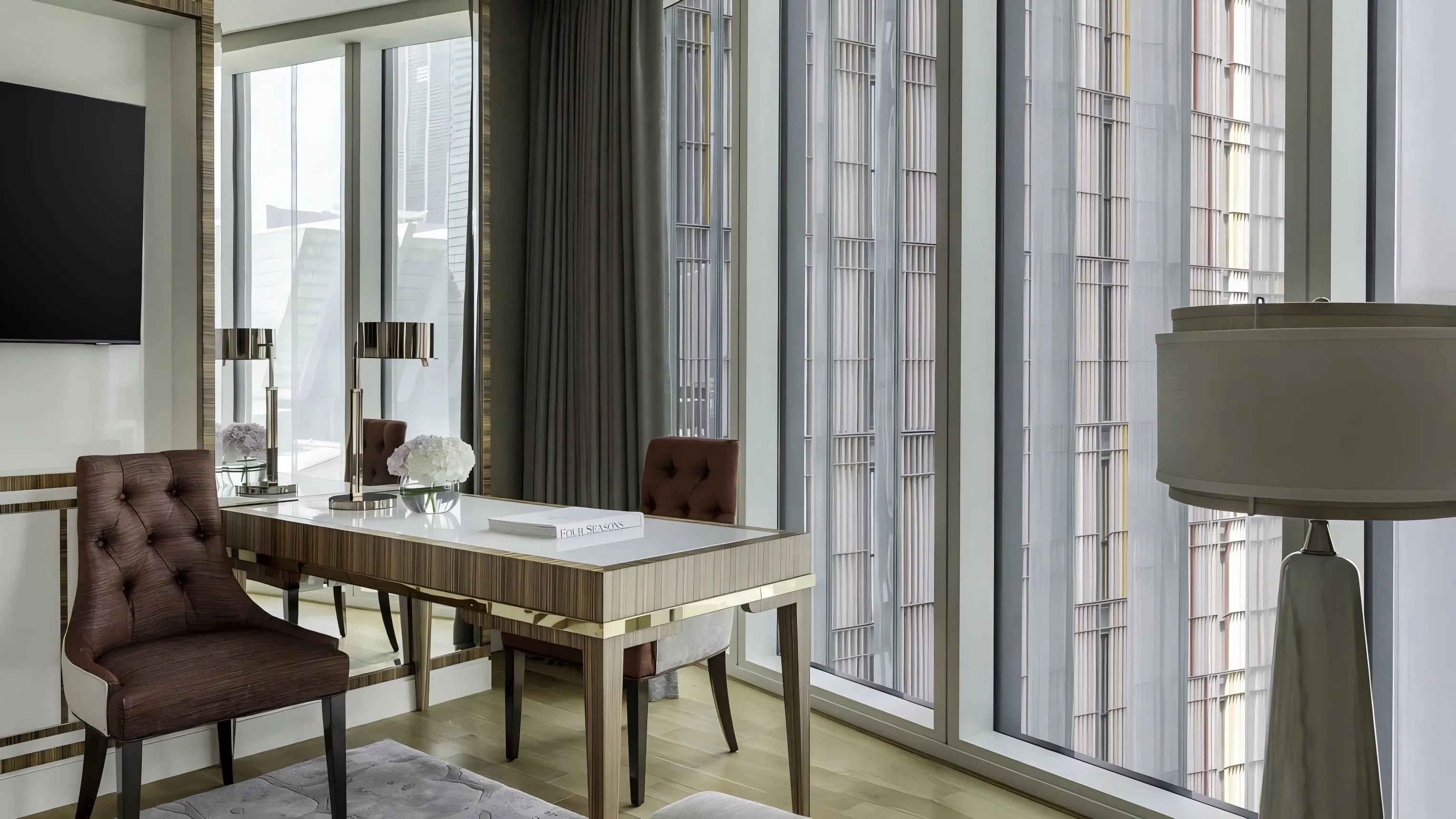 Hospitality Furniture Modern Hotel Suite Bedroom Living Room Wooden Hotel Writing Desk